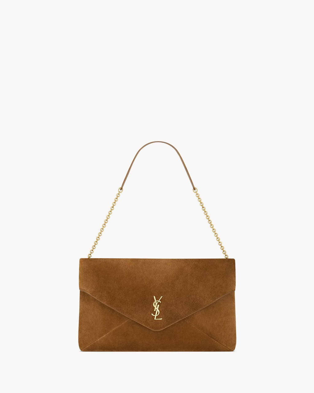 CASSANDRE LARGE POUCH ON CHAIN IN SUEDE