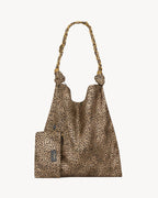 AMALIA IN SATIN BLACK AND BROWN