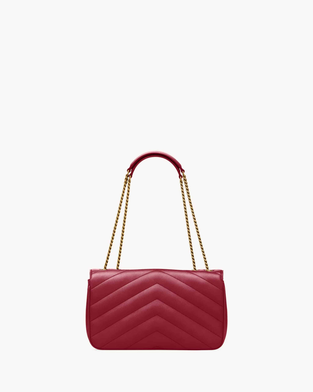 LOULOU MEDIUM IN MATELASSÉ LAMBSKIN DEEPLY RED