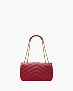 LOULOU MEDIUM IN MATELASSÉ LAMBSKIN DEEPLY RED