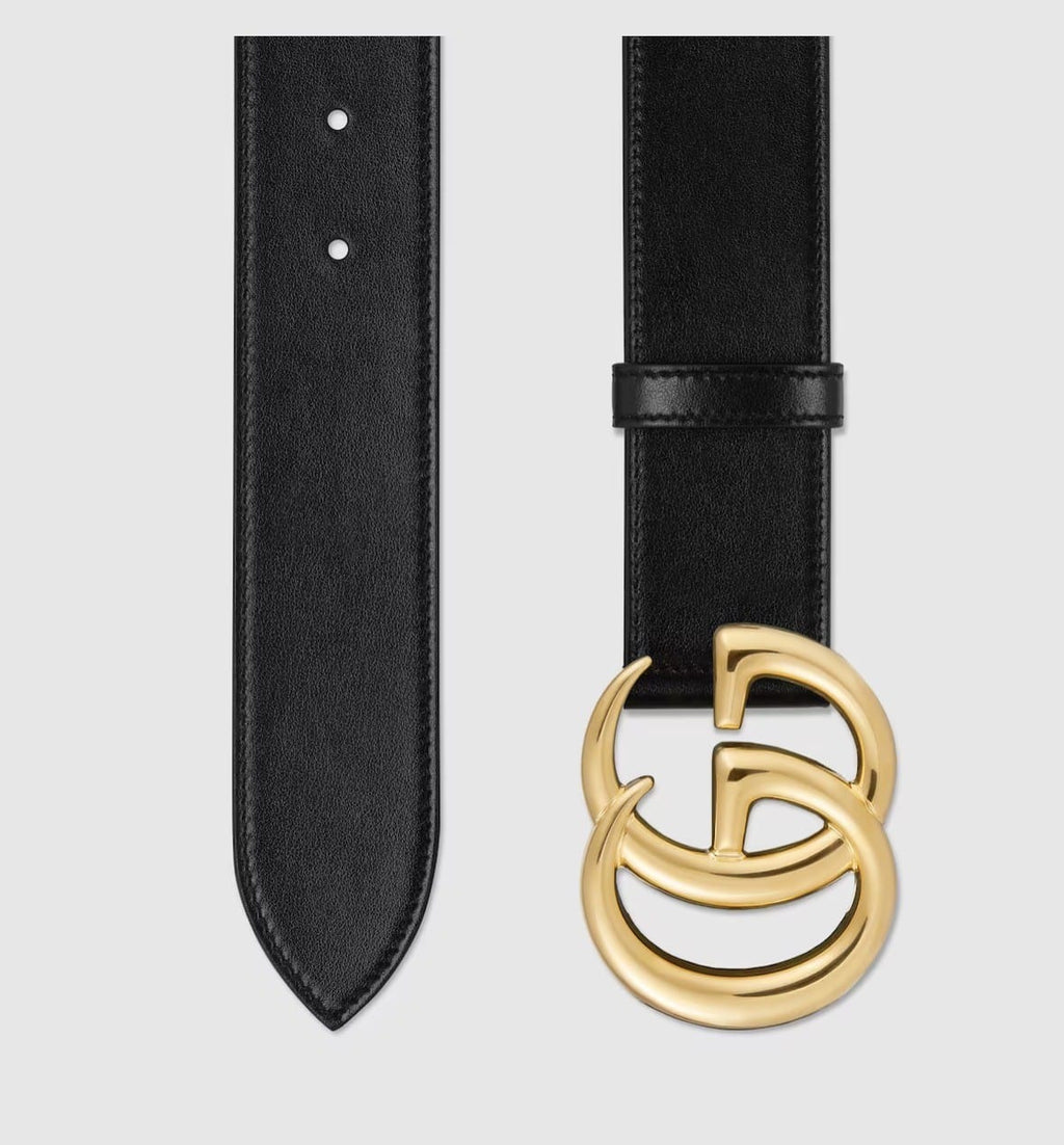 GG Marmont wide belt with shiny buckle