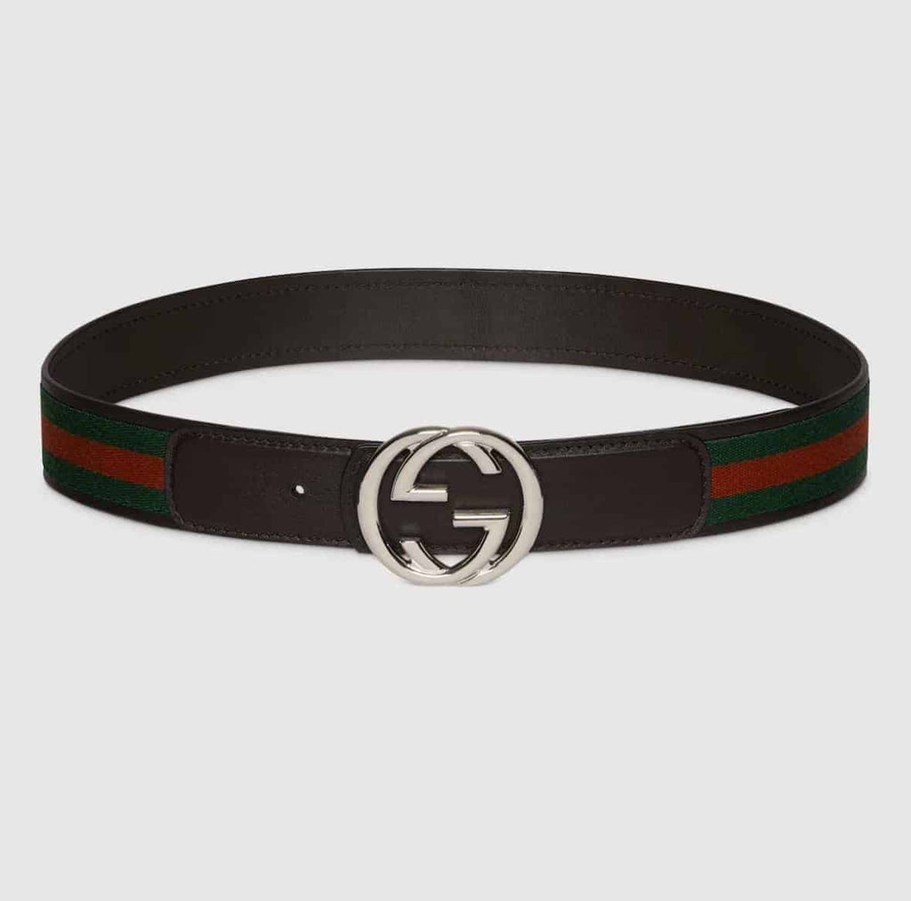 Reversible belt with Interlocking G buckle