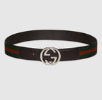 Reversible belt with Interlocking G buckle