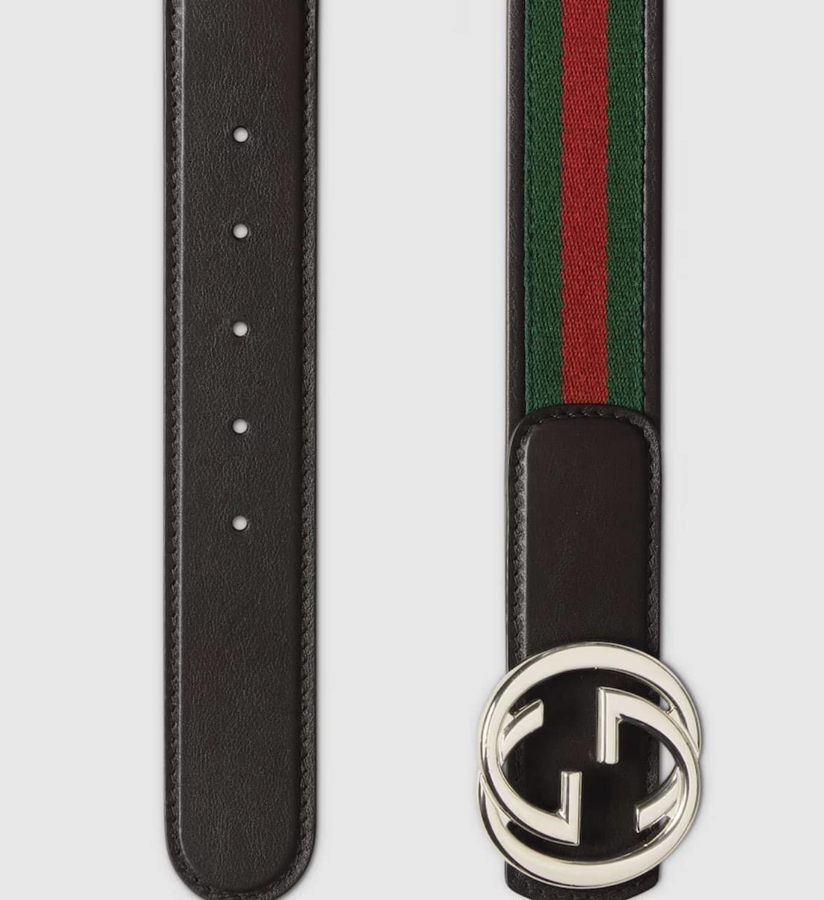 Reversible belt with Interlocking G buckle