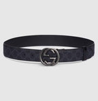 Belt with Interlocking G buckle