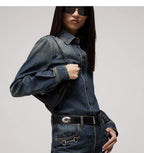 Belt with square buckle