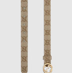 Thin belt with Interlocking G buckle