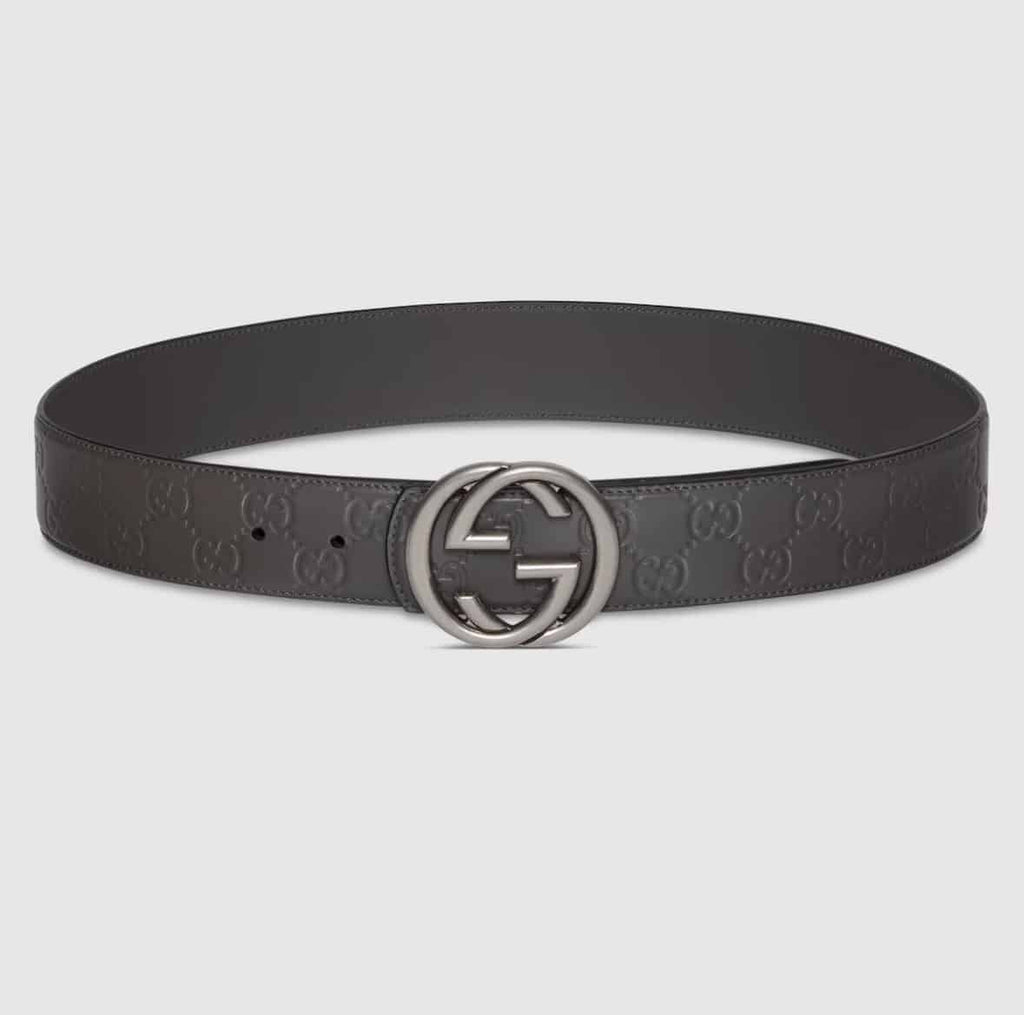 Reversible belt with Interlocking G buckle