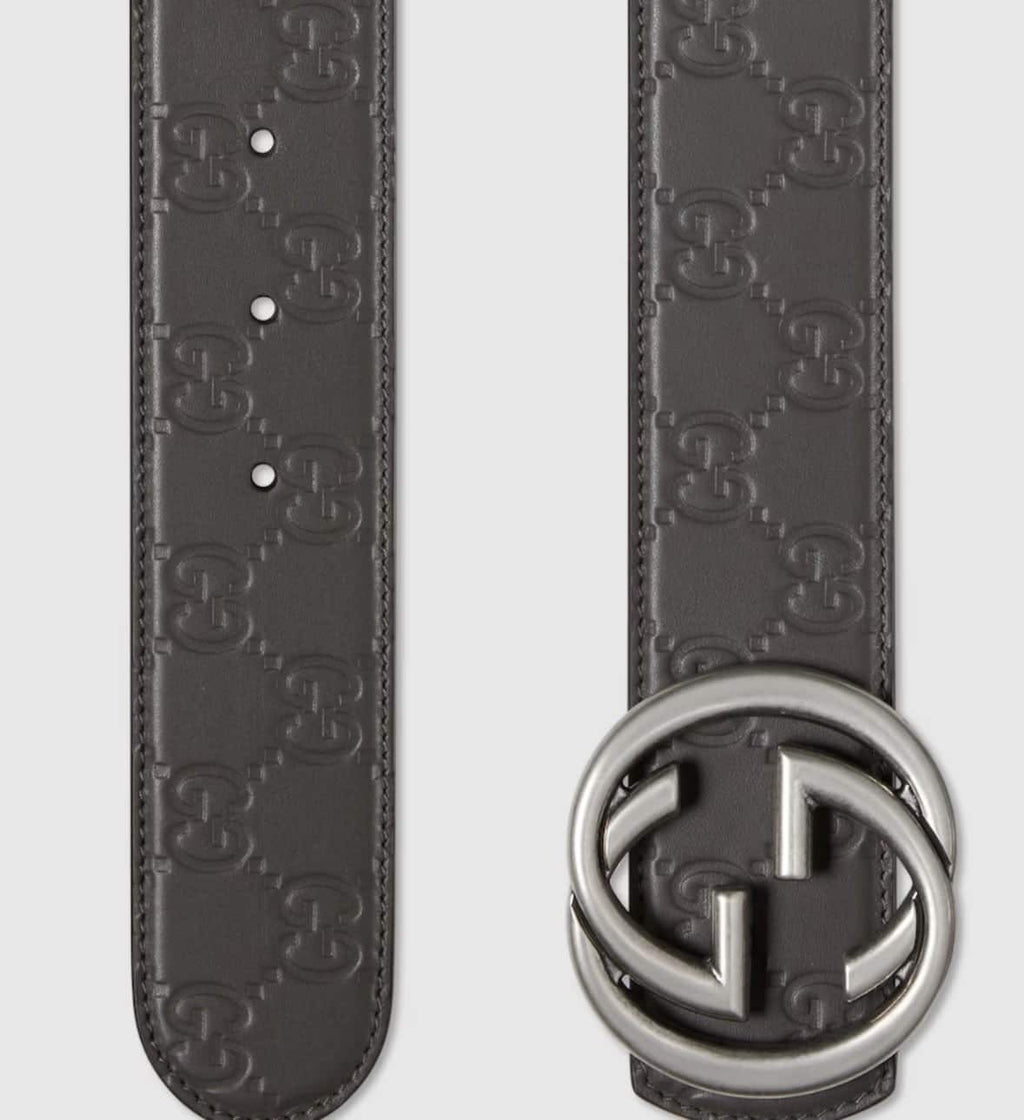 Reversible belt with Interlocking G buckle