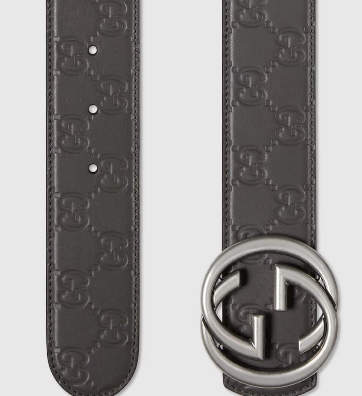 Reversible belt with Interlocking G buckle