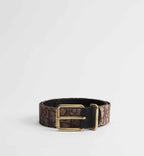 Brown Dior Oblique Jacquard and Black Smooth Calfskin, 35 MM