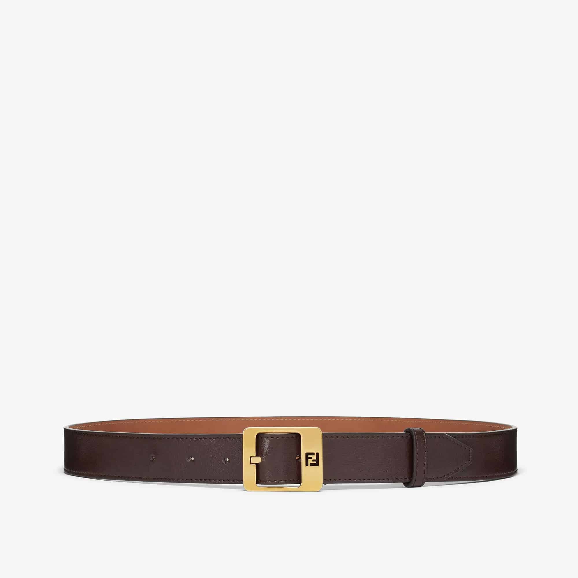 Brown leather belt