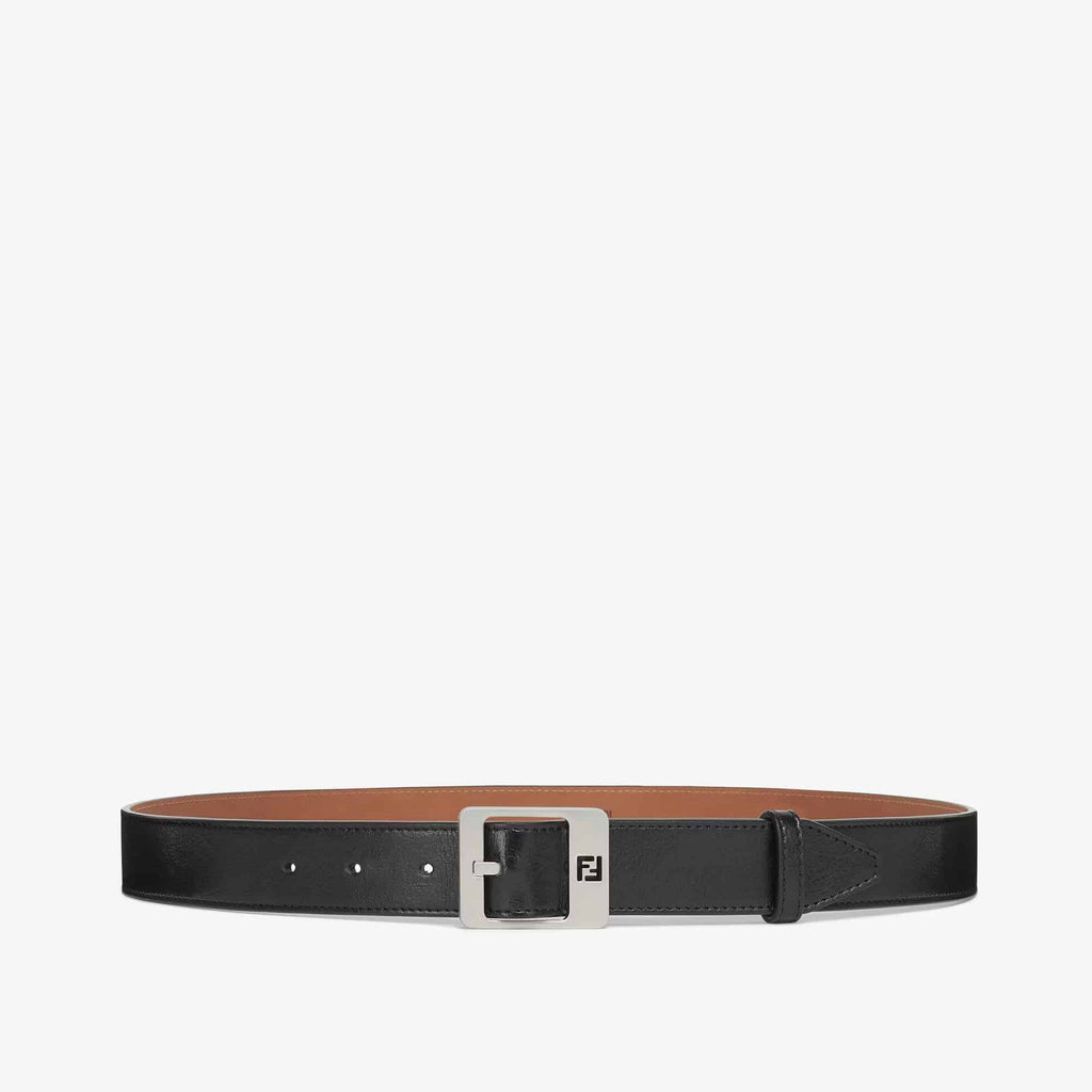 Black leather belt