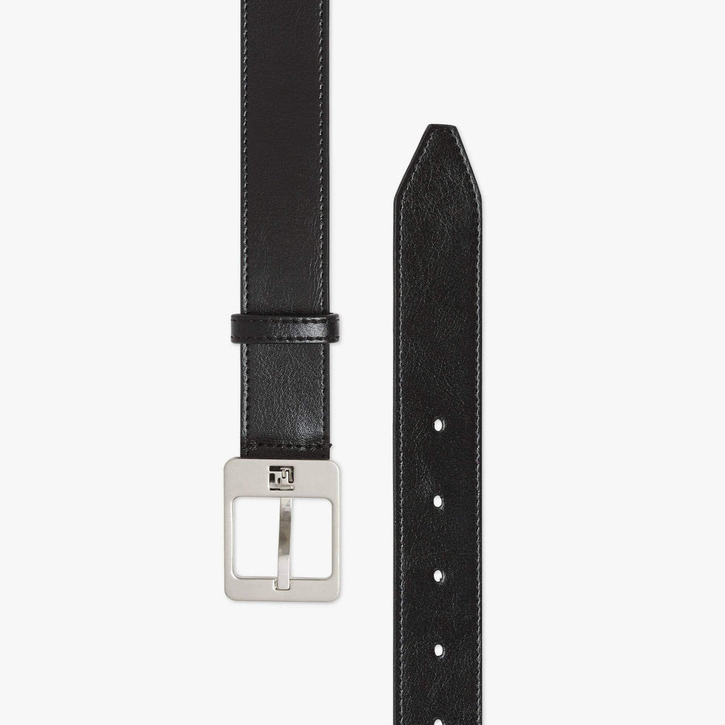 Black leather belt