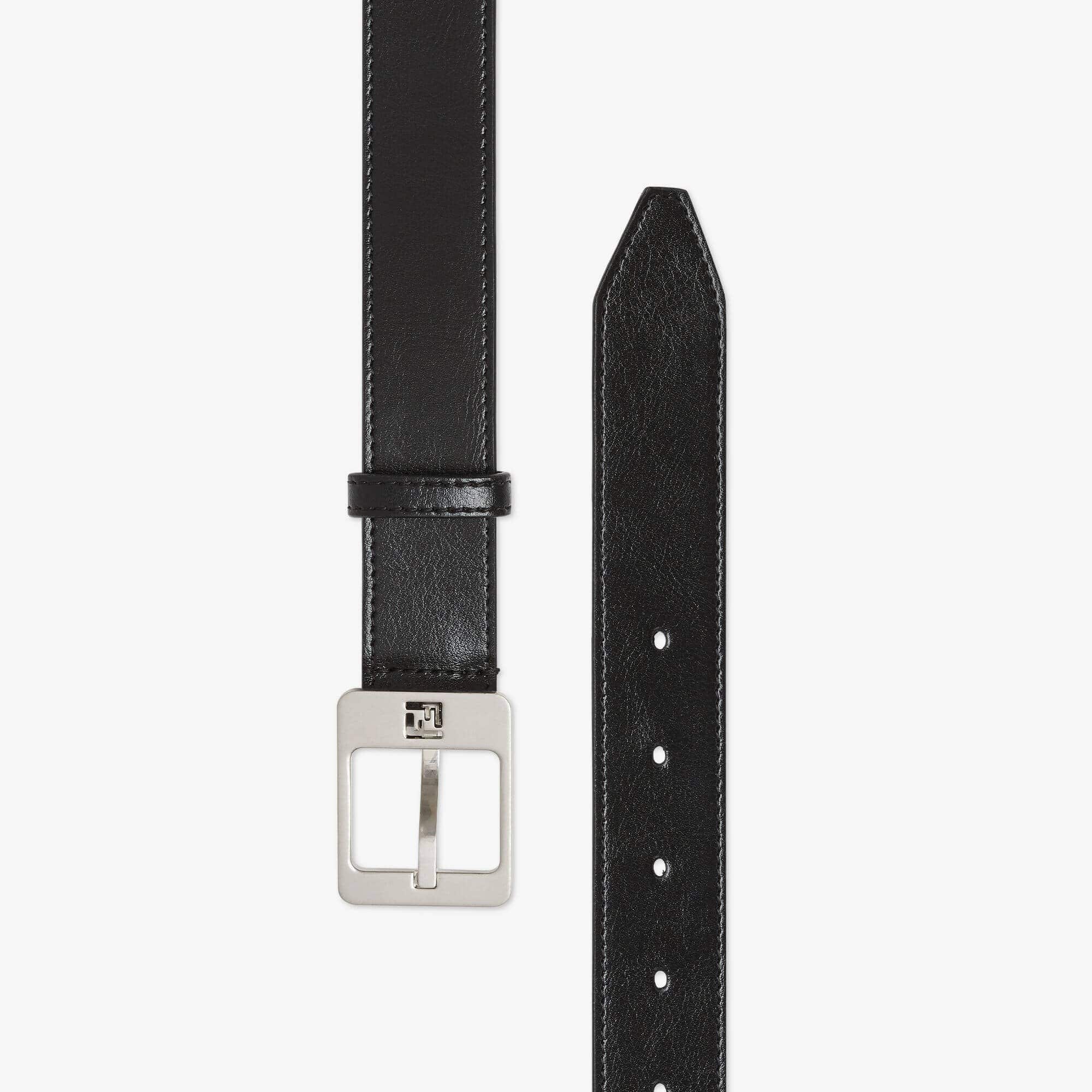 Black leather belt