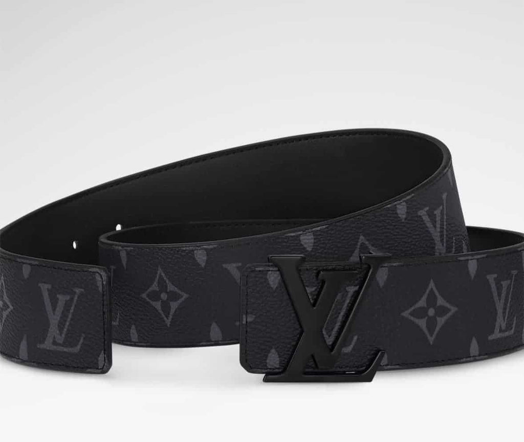 LV Initiales 40mm Matte Black Belt