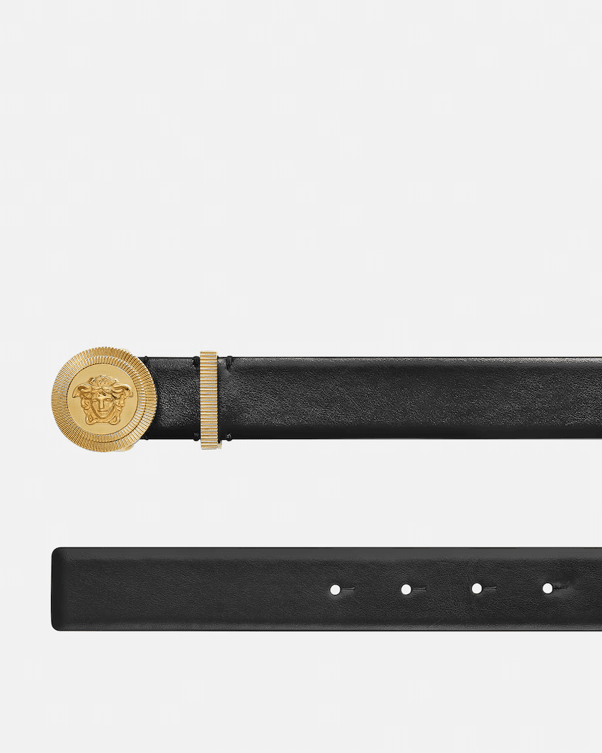 Medusa Biggie Leather Belt 1.2"