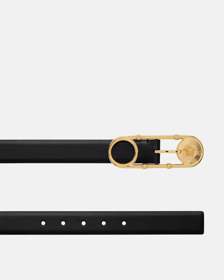 Safety Pin Leather Belt