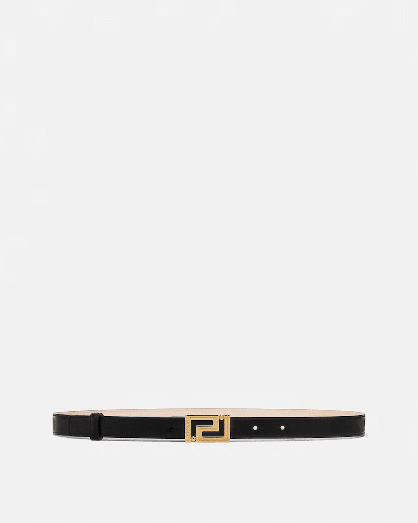 Greca Goddess Leather Belt 2 cm