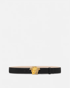 La Medusa Embellished Leather Belt 4 cm