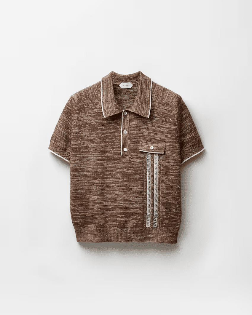 Mouliné Jacquard Knit Polo