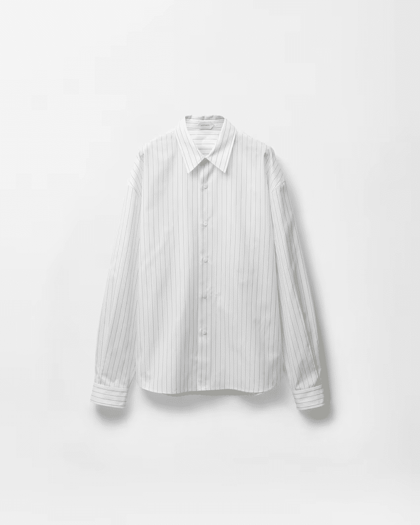 Striped Cotton-Poplin Loose Shirt