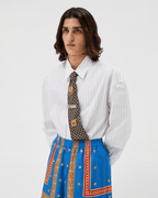 Striped Cotton-Poplin Loose Shirt