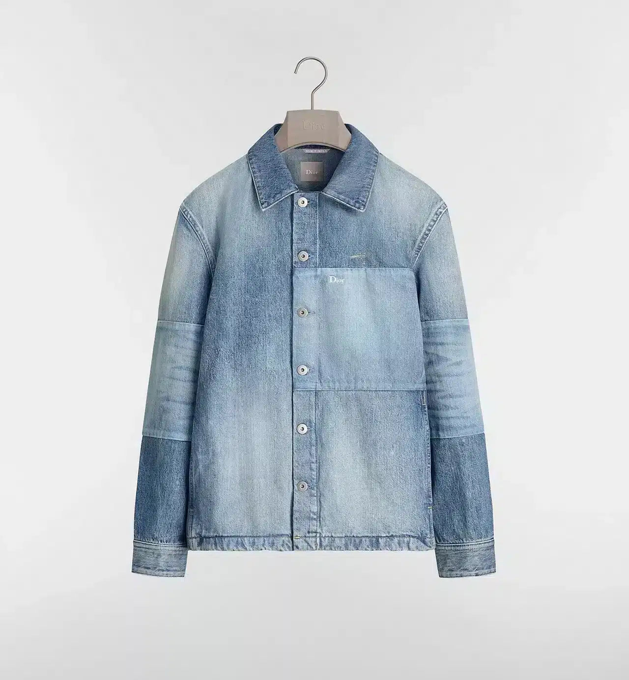 Overshirt with Patchwork Effect