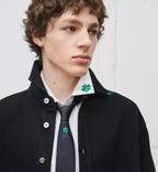 Overshirt with Dior Clover Embroidery