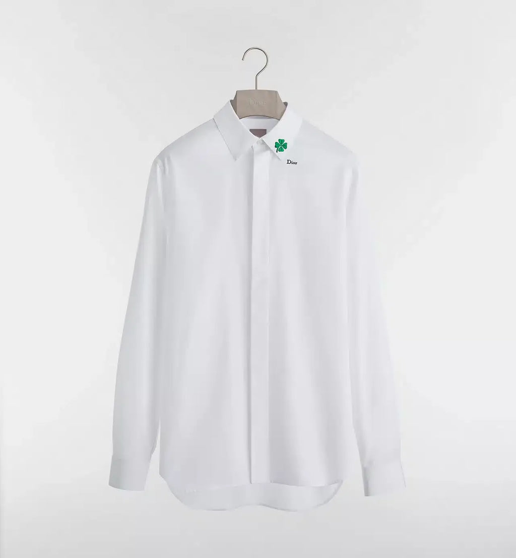 Shirt with Dior Clover Embroidery
