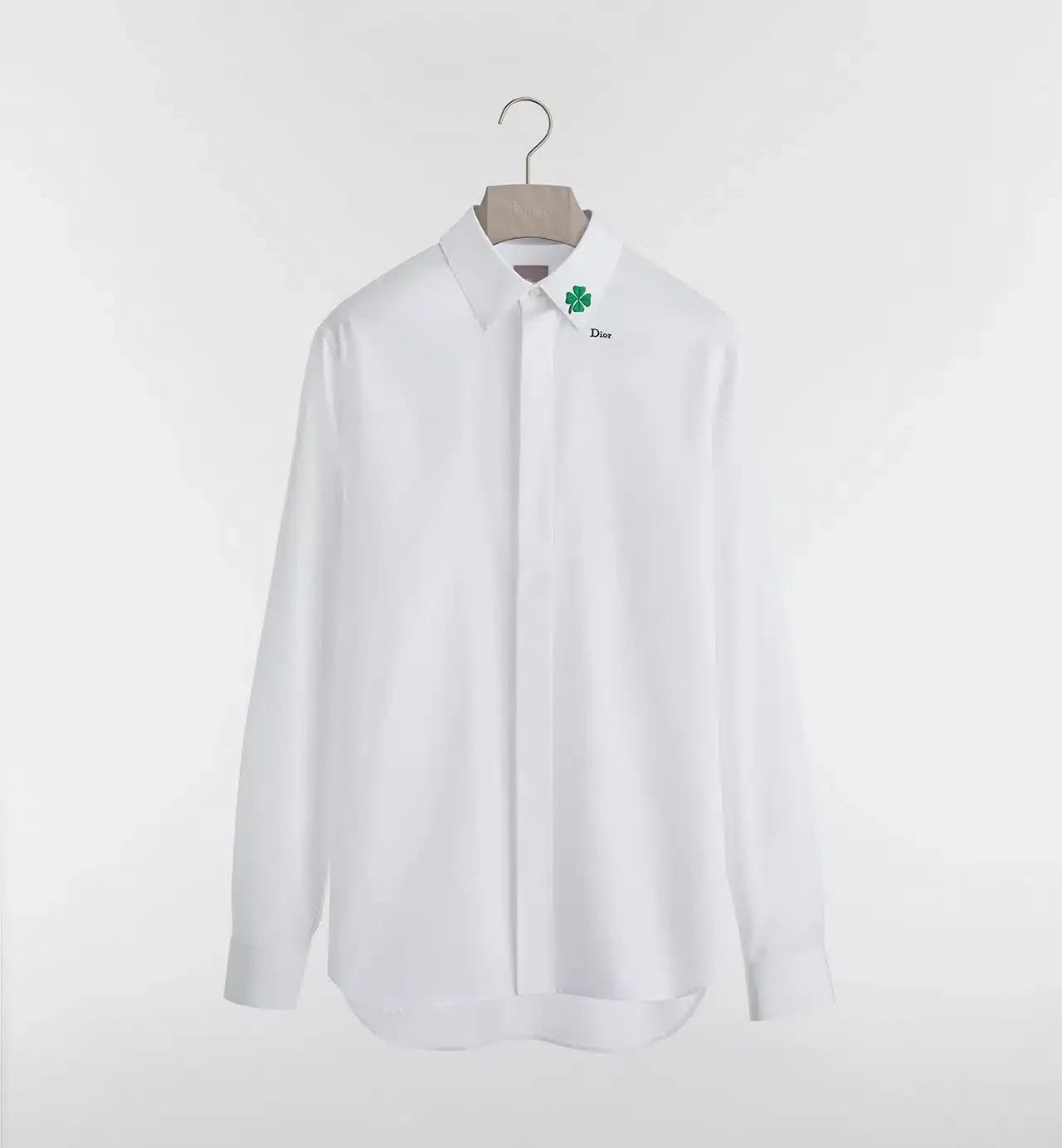Shirt with Dior Clover Embroidery