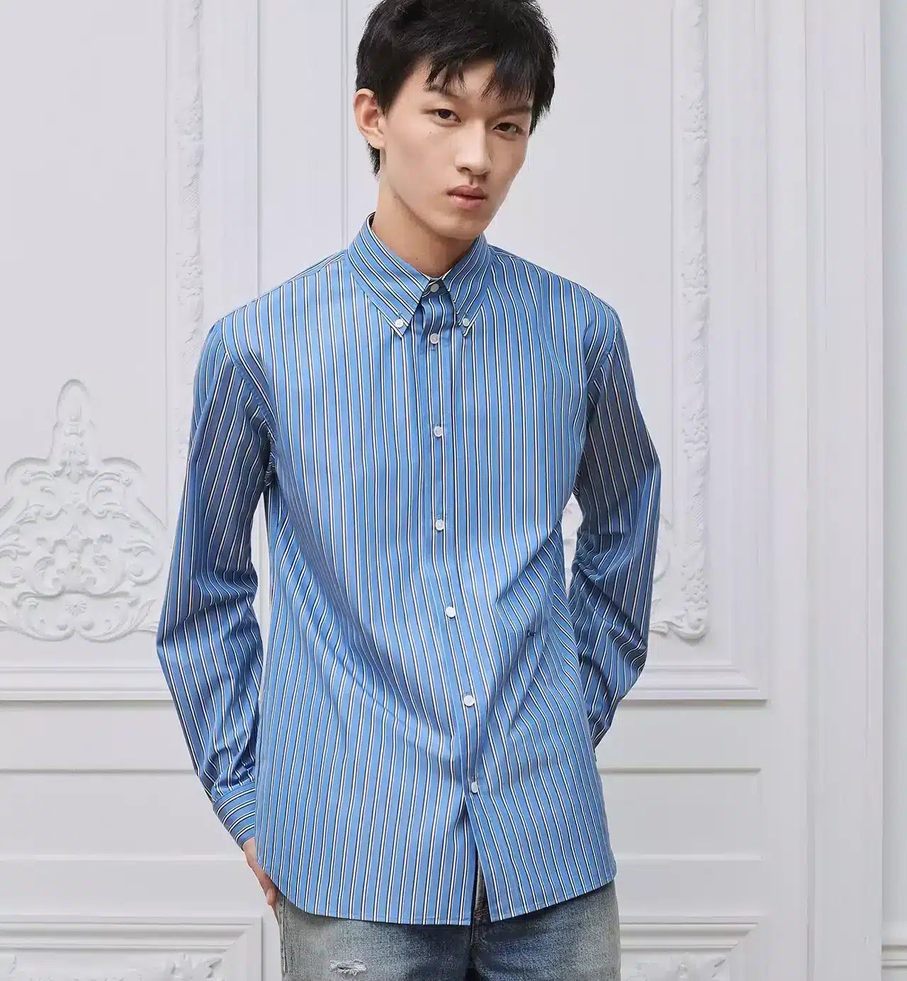 Shirt with Dior Embroidery