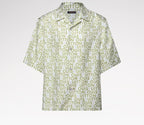Short-Sleeved Printed Silk Shirt