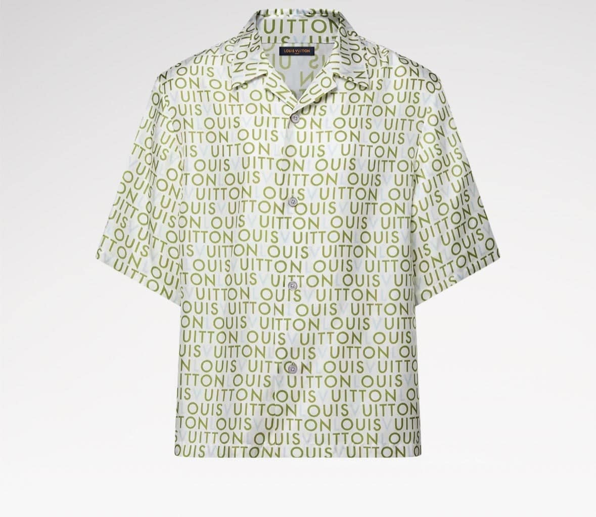 Short-Sleeved Printed Silk Shirt