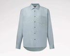 Striped Long-Sleeved Silk-Blend Shirt