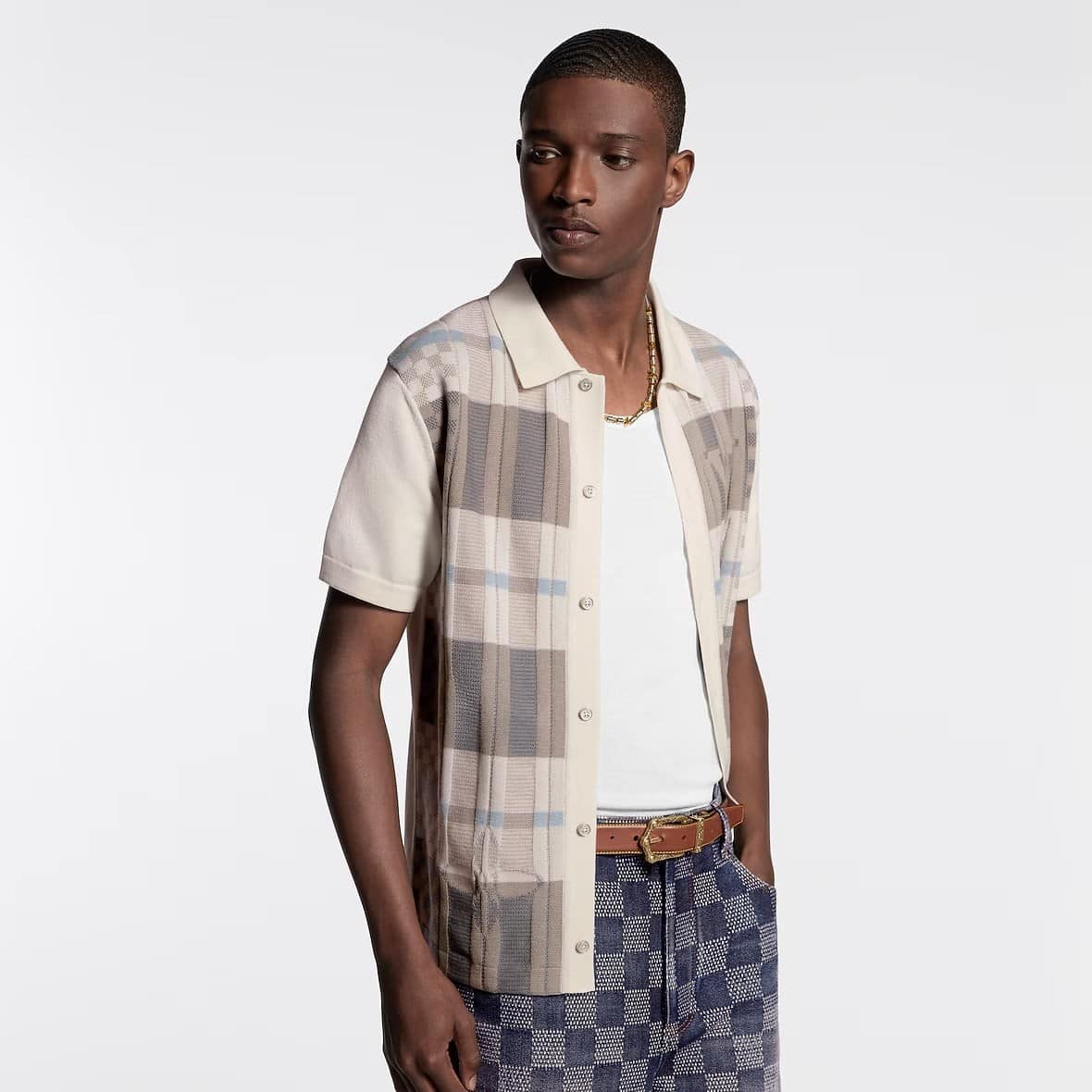 Graphic Jacquard Short-Sleeved Shirt