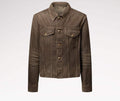 Coffee Indigo Denim Long-Sleeved Shirt