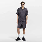 Monogram Short-Sleeved Silk Shirt