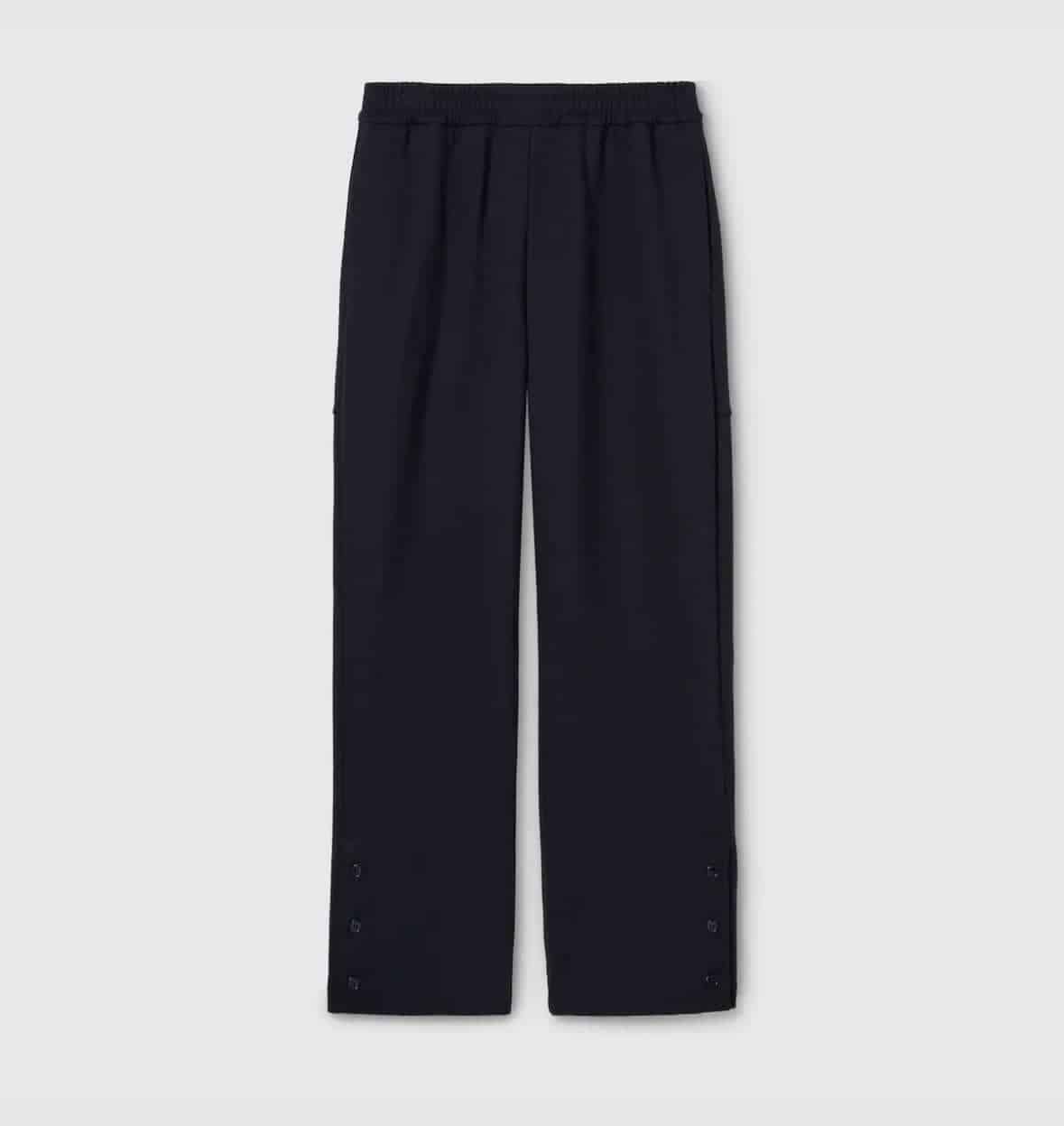 Cotton jersey leisure pants with embroidery