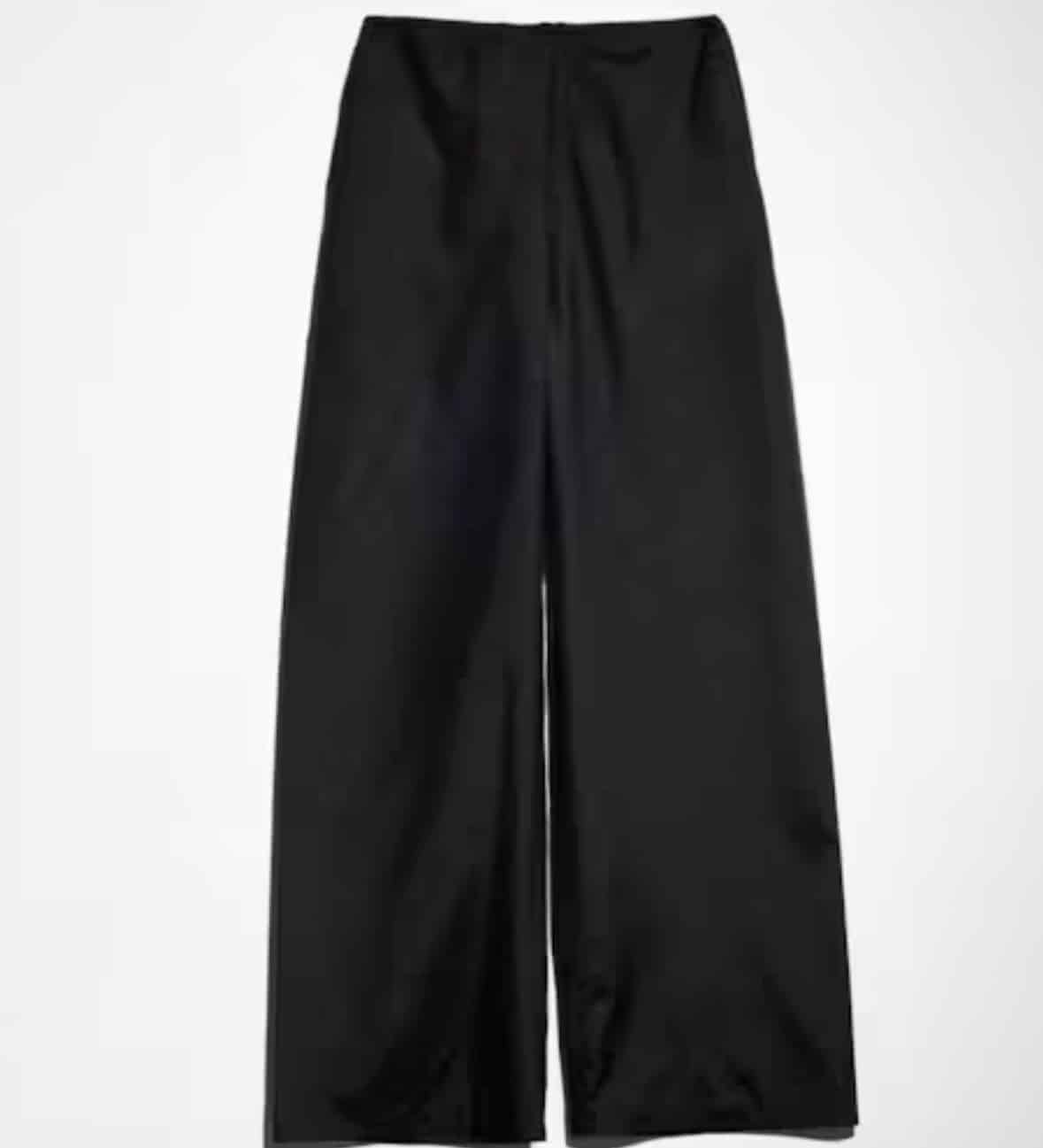 Technical silk poplin pants