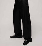 Technical silk poplin pants