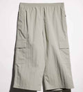 Nylon cargo pants with wrinkle effect
