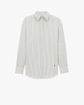 CASSANDRE SHIRT IN STRIPED COTTON POPLIN CRAIE NOIR