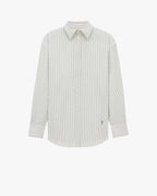 CASSANDRE SHIRT IN STRIPED COTTON POPLIN CRAIE NOIR