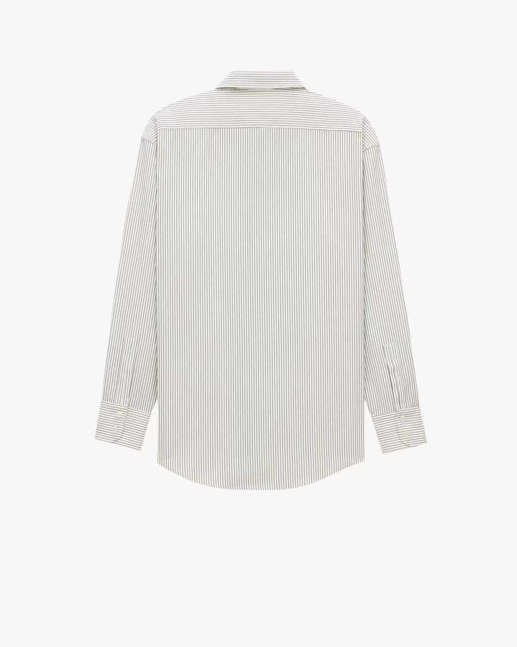 CASSANDRE SHIRT IN STRIPED COTTON POPLIN CRAIE NOIR
