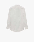 CASSANDRE SHIRT IN STRIPED COTTON POPLIN CRAIE NOIR