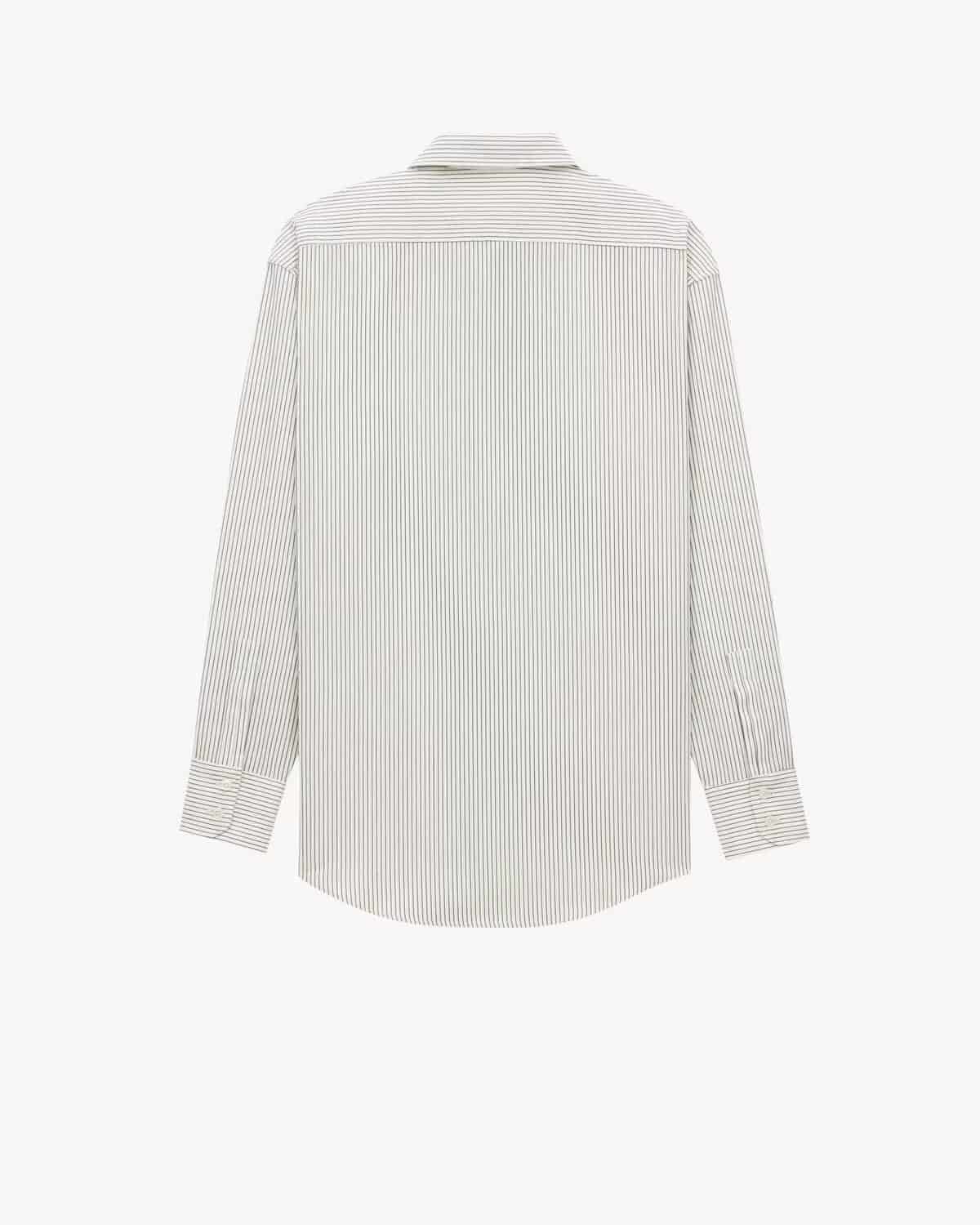 CASSANDRE SHIRT IN STRIPED COTTON POPLIN CRAIE NOIR