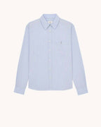 CASSANDRE SHIRT IN STRIPED COTTON POPLIN BLEU/GRIS