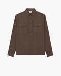 SHIRT IN SILK HABOTAI CHOCOLAT