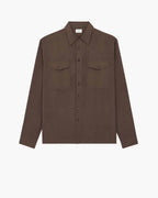 SHIRT IN SILK HABOTAI CHOCOLAT